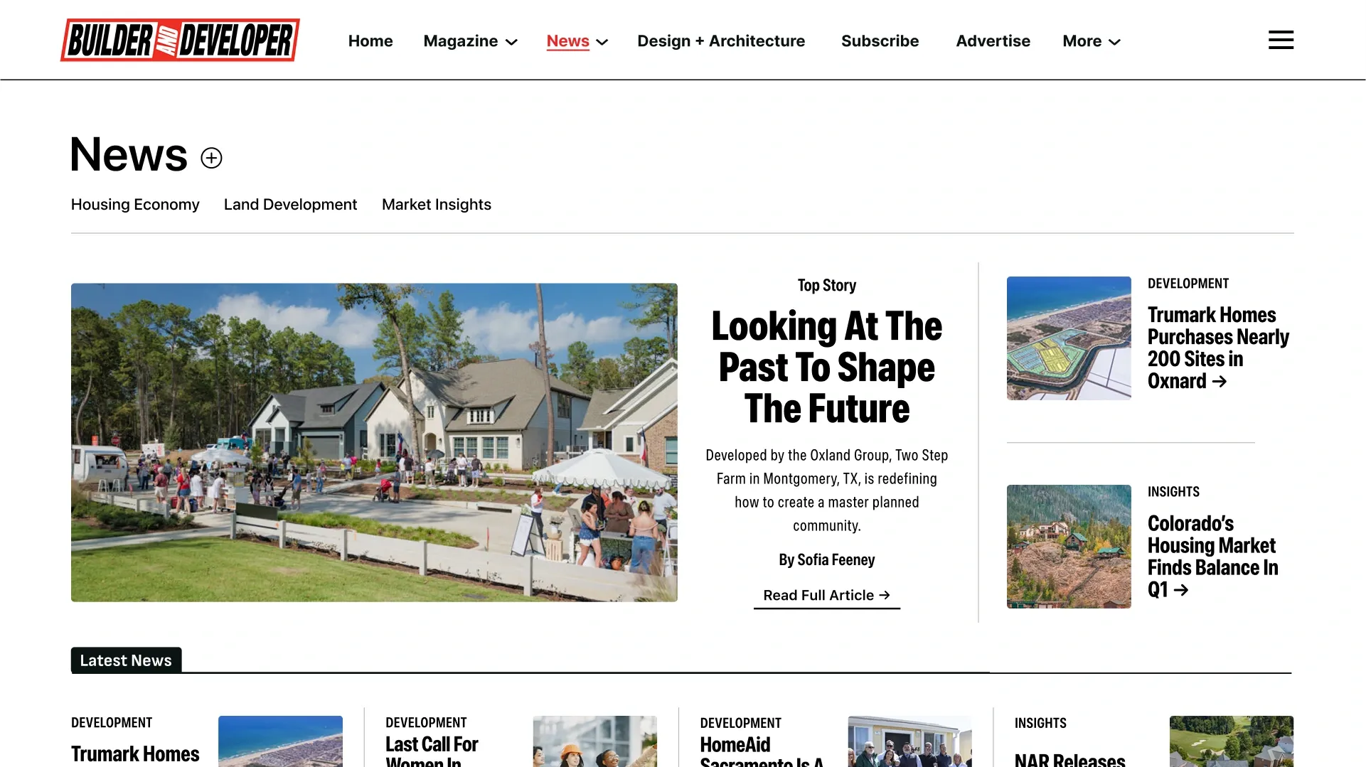 Redesigned news page