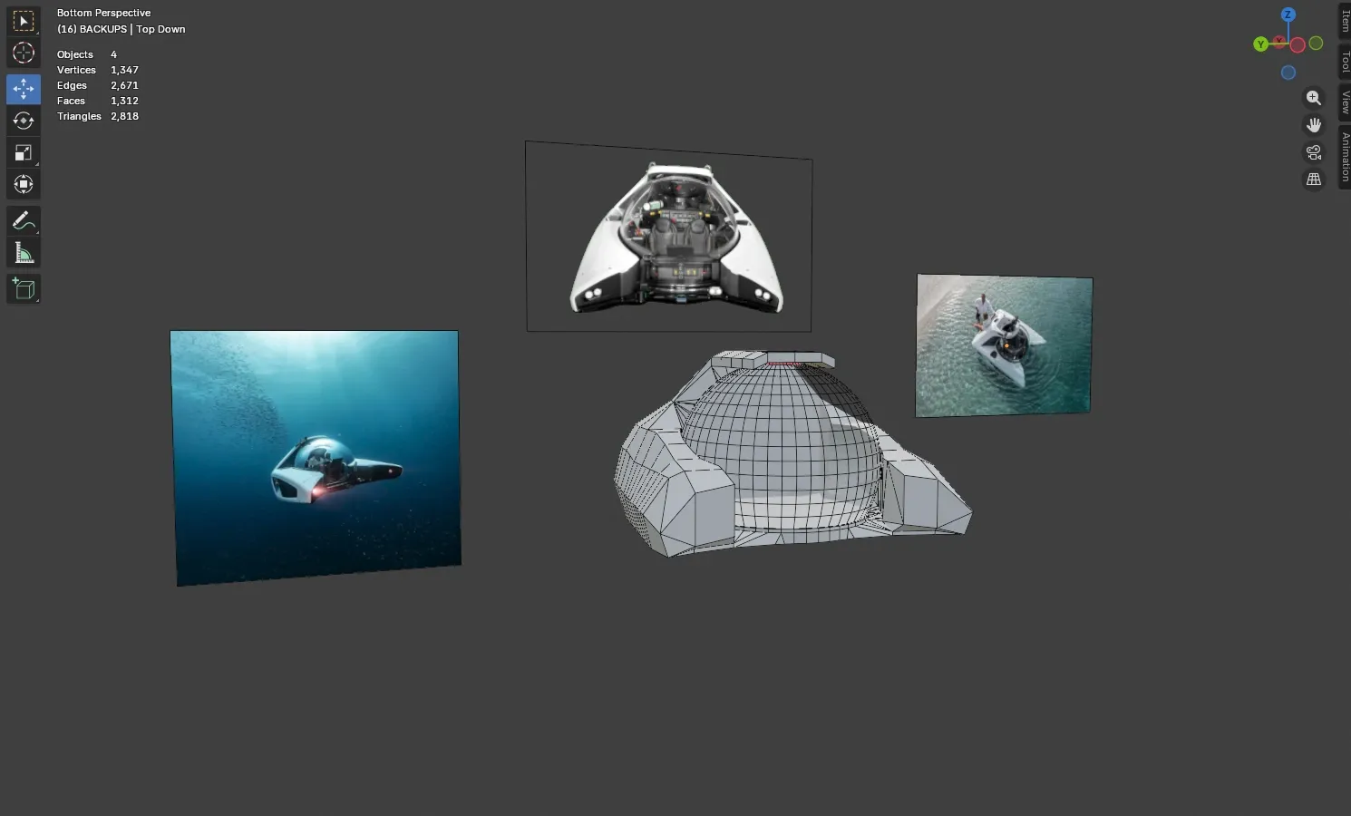 Redesigned hull, blockout