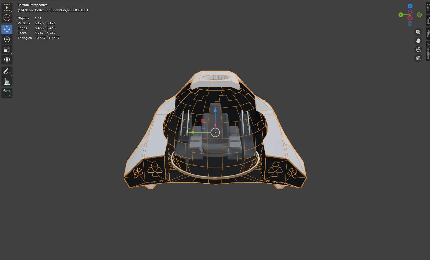 Submersible polycount reduction (optimized)