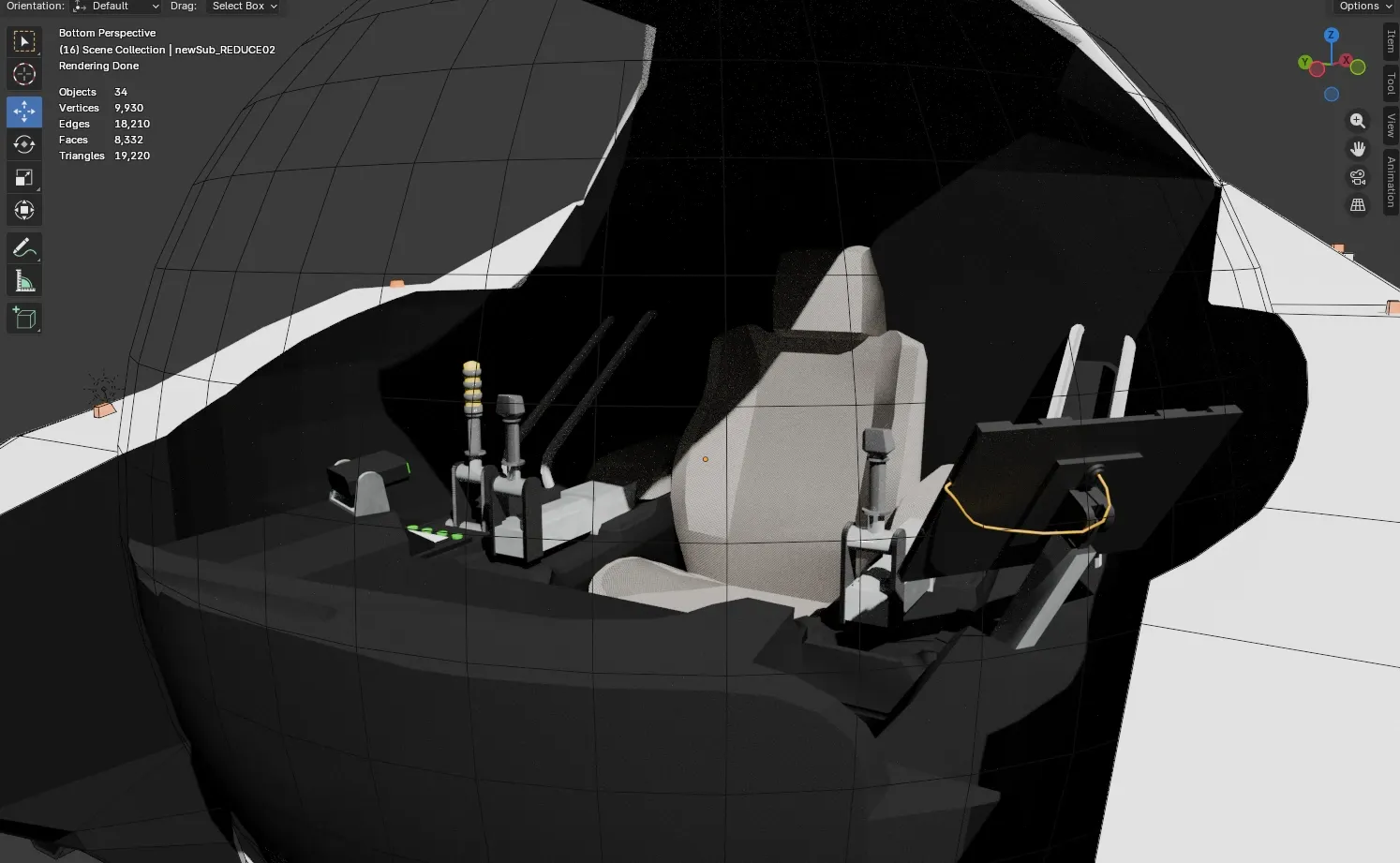 Finished submersible close-up