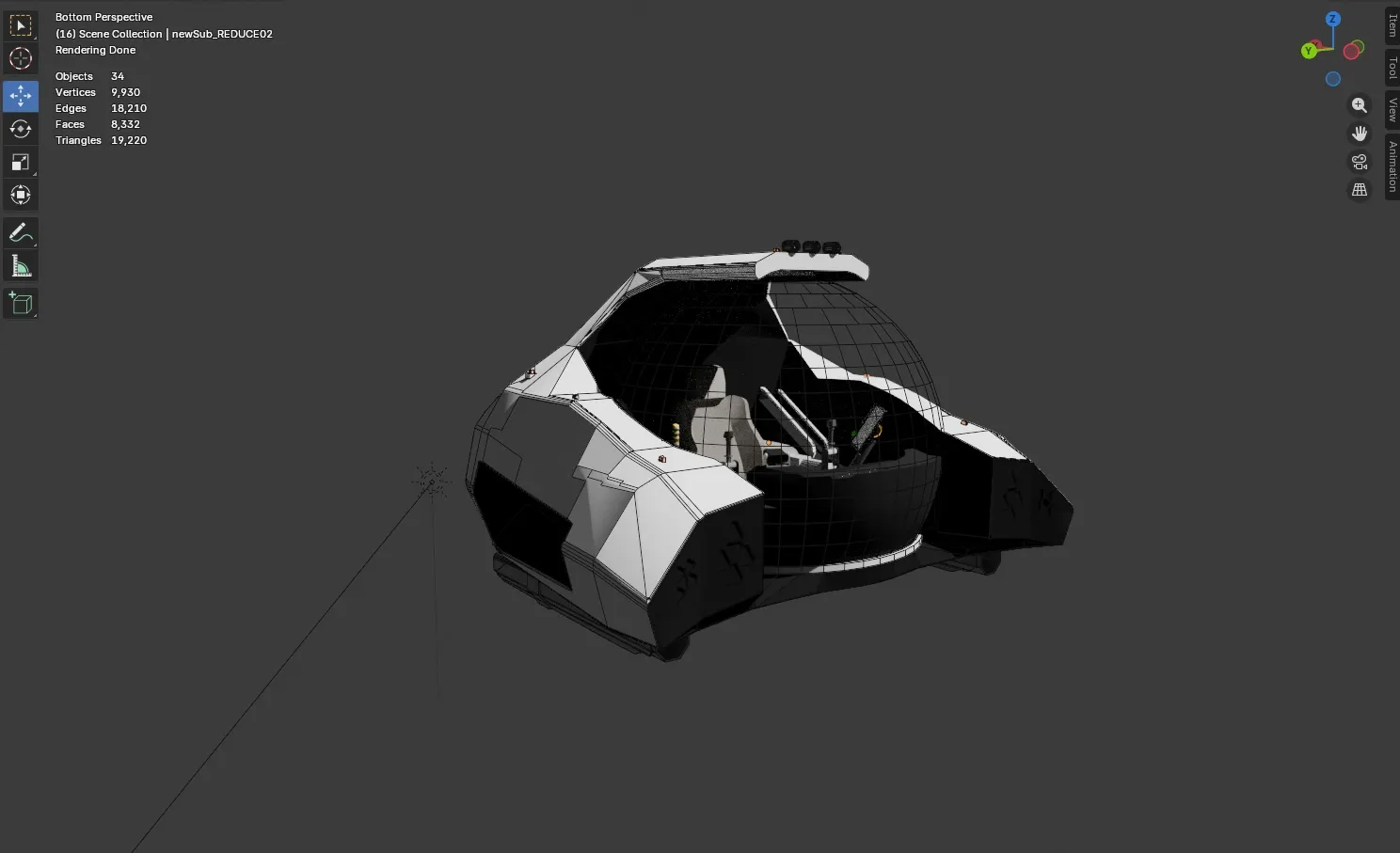 Finished submersible model