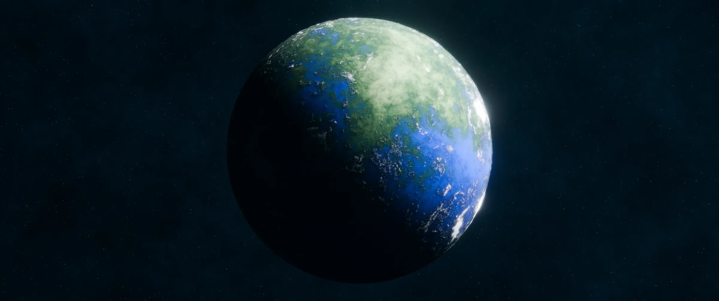 Earth-like planet render