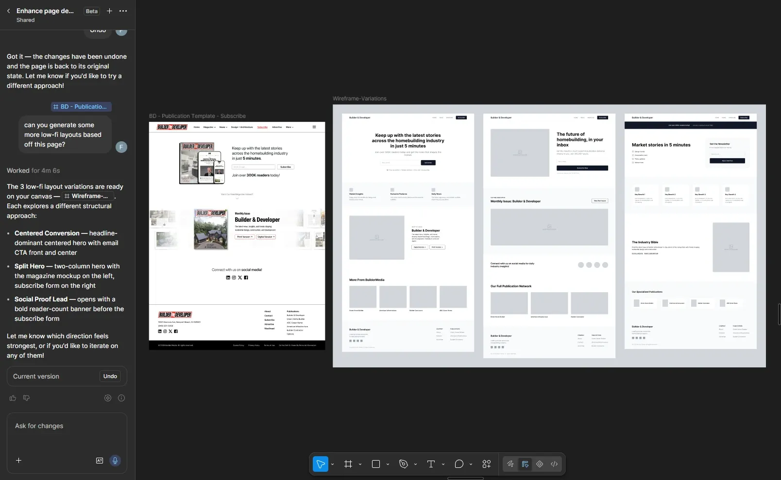 Figma AI ideation example