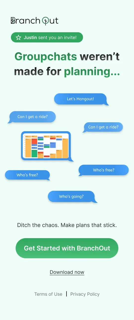 Branch mobile landing page, alternate