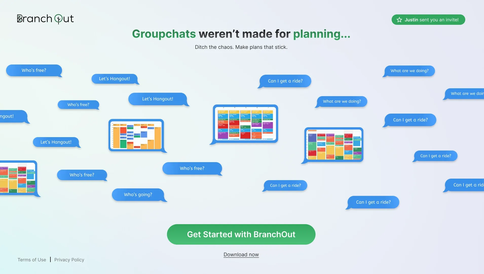 Branch landing page