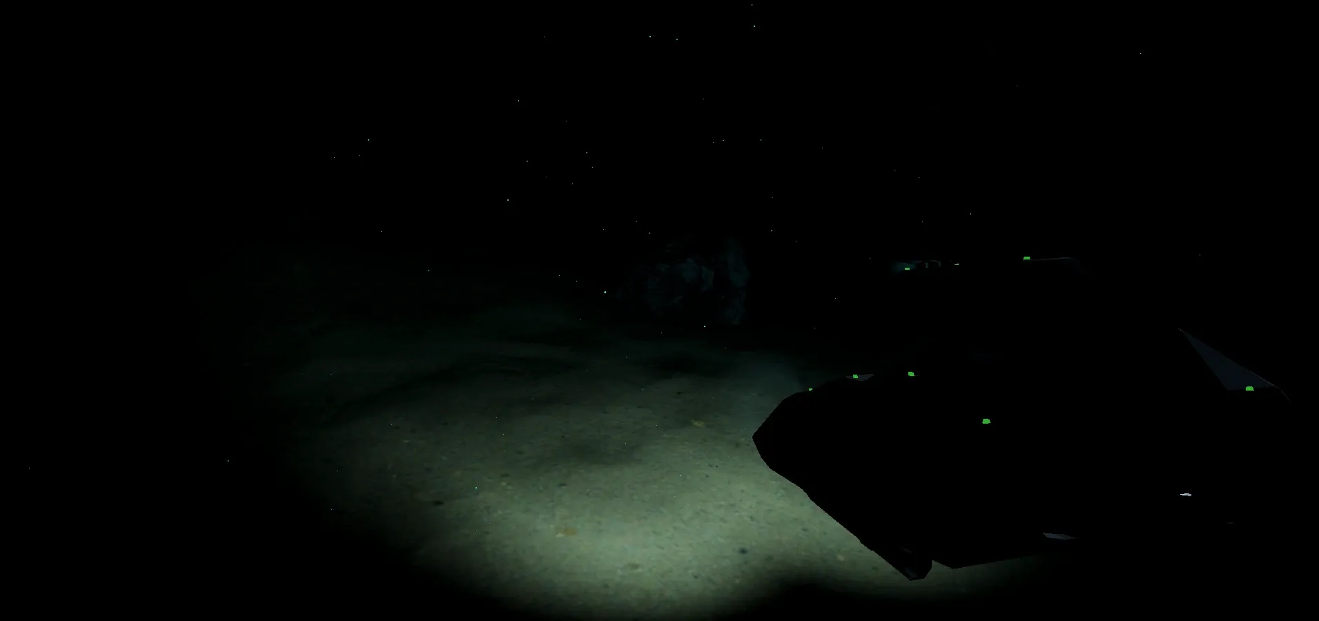 Over-the-shoulder view of the submersible